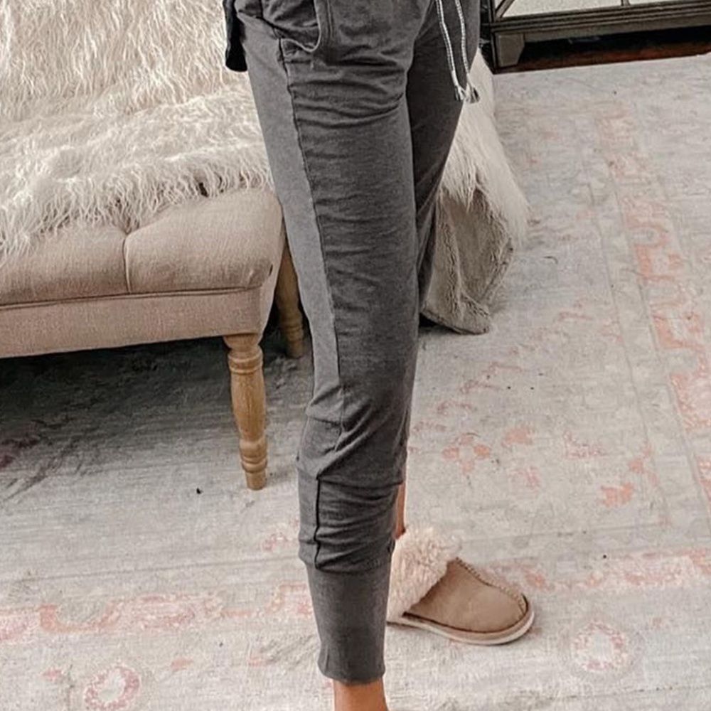 Gray drawstring jogger pants - Picture 2 of 7